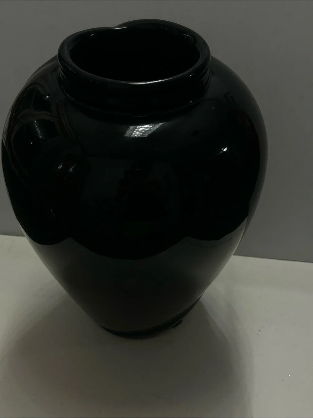Haeger Black Vase Swirl Vintage Ceramic